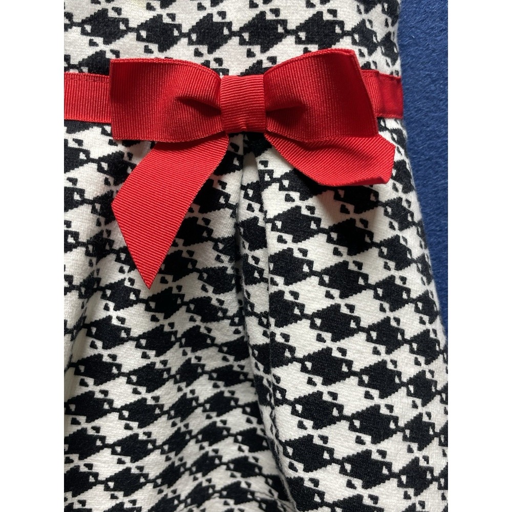Gymboree Olivia Black White Girls Bow Jumper Dress 2T - Picture 2 of 9
